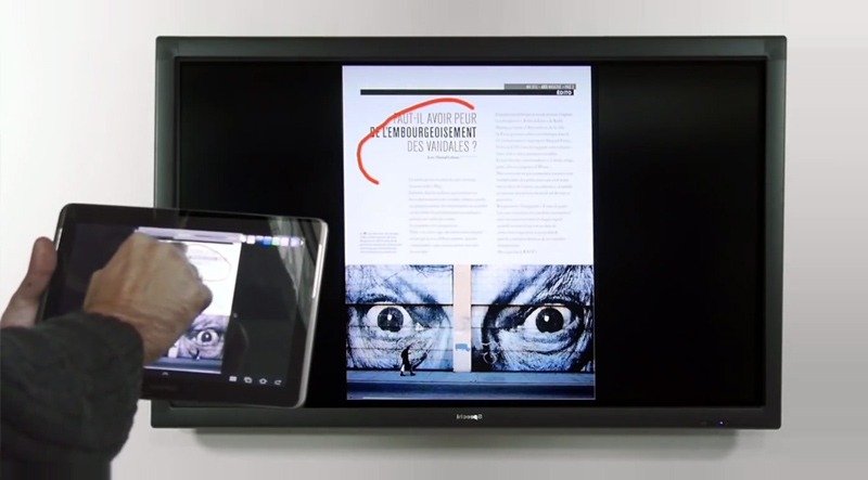 Het gebruik van een iPad met een touchscreen